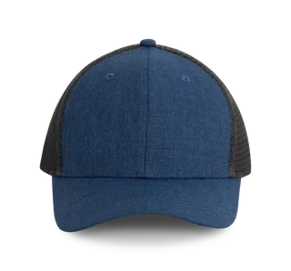 K-UP Urban Truckerpet - 6 panelen in Light Navy Heather / Dark Grey, voorkant