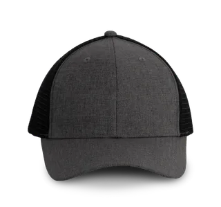 K-UP Urban Truckerpet - 6 panelen in Steel Grey Heather / Black, voorkant