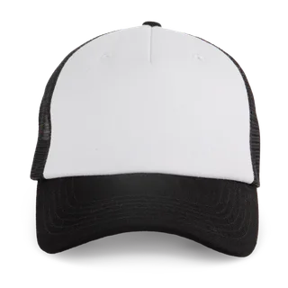 K-UP Truckerpet - 5 panelen in White / Black, voorkant