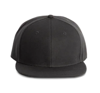 K-UP Pet Snapback - 6 panelen in Dark Grey, voorkant