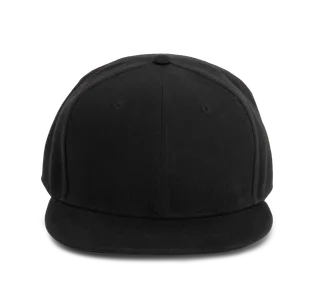 K-UP Pet Snapback - 6 panelen in Black, voorkant