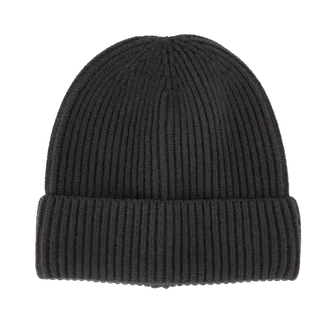 K-UP Gebreide muts met omslag - K-up Gold Label in Black, voorkant