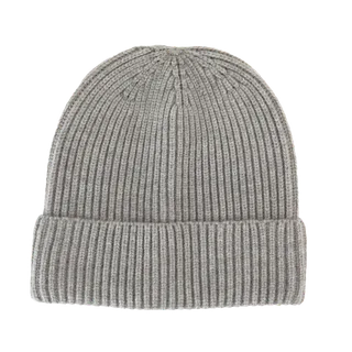 K-UP Gebreide muts met omslag - K-up Gold Label in Ashen Grey Heather, voorkant