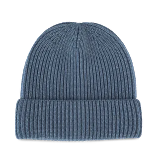 K-UP Gebreide muts met omslag - K-up Gold Label in Largo Blue Heather, voorkant