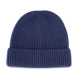 K-UP Gebreide muts met omslag - K-up Gold Label in Smalt Blue, voorkant