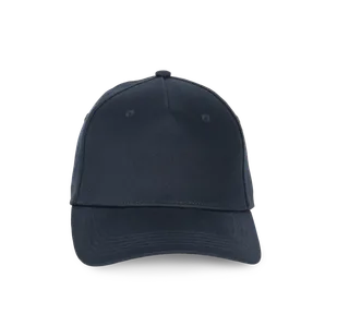 K-UP Recycled cotton cap - 5 panels in Navy, voorkant