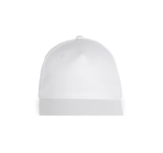K-UP Recycled cotton cap - 5 panels in White, voorkant