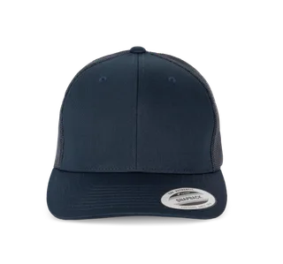 K-UP Flexfit Truckerpet retromodel - 6 panelen in Navy, voorkant