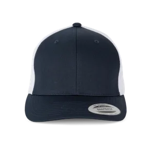 K-UP Flexfit Truckerpet retromodel - 6 panelen in Navy / White, voorkant