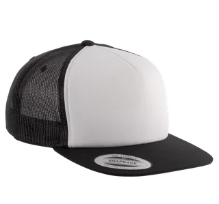 K-UP Classic trucker cap - 5 panels in Black / White, voorkant