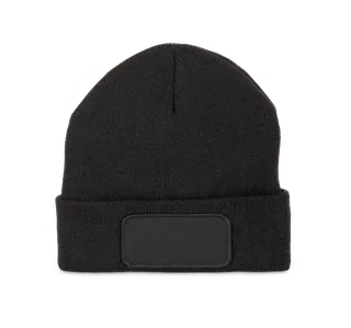 K-UP Muts met patch en Thinsulate-voering in Black, voorkant