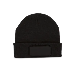 K-UP Gerecyclede muts met patch in Black, voorkant