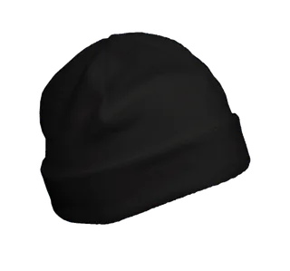 K-UP Recycled microfleece beanie with turn-up in Black, voorkant
