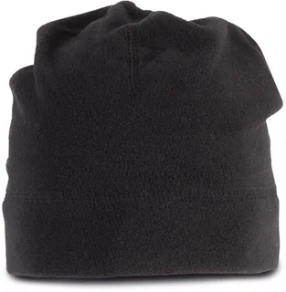 K-UP Polar fleece beanie in Black, voorkant