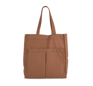Kimood Tas met dubbel voorvak in Washed Russet, voorkant