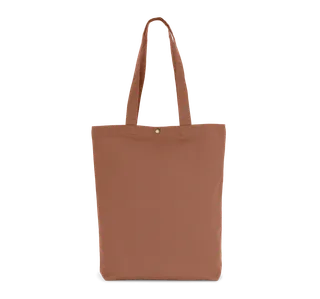 Kimood Washed cotton tote bag in Washed Russet, voorkant