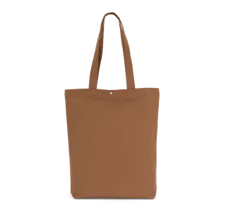 Kimood Washed cotton tote bag in Washed Cinnamon, voorkant