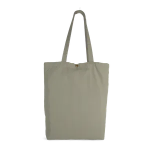 Kimood Washed cotton tote bag in Washed Green Clay, voorkant