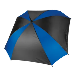 Kimood Square umbrella in Black / Royal Blue, voorkant