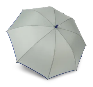 Kimood Automatische paraplu in Storm Grey / Royal Blue, voorkant