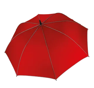 Kimood Automatic golf umbrella in Red / Light Grey, voorkant
