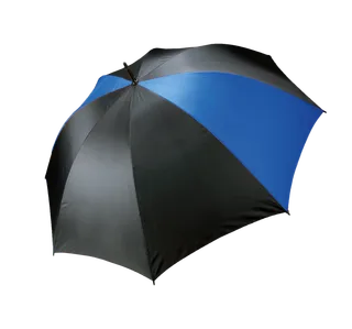 Kimood Storm umbrella in Black / Royal Blue, voorkant