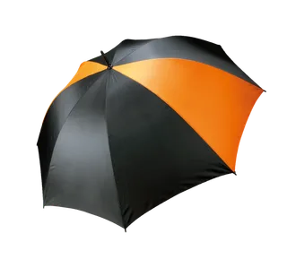 Kimood Storm umbrella in Black / Orange, voorkant