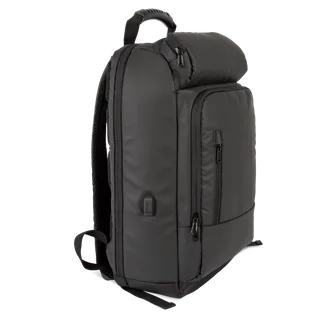 Kimood Business backpack with side cooler pocket in Black, voorkant