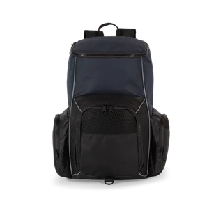 Kimood Gerecycleerde en sportrugzak met vak voor spulletjes in Navy / Black, voorkant