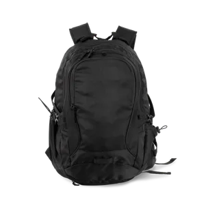 Kimood Urban/outdoors backpack with helment mesh in Black, voorkant