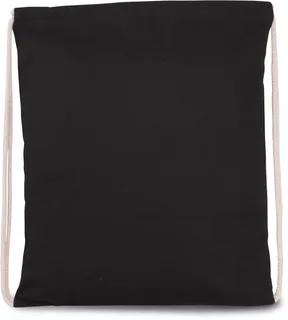 Kimood Rugzak met dikke koordjes in Black, voorkant