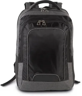 Kimood Businessrugzak met laptopvak in Dark Grey Heather / Black, voorkant