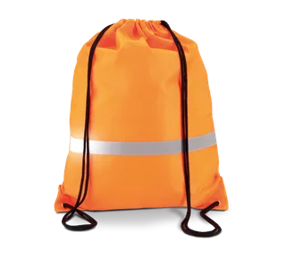 Kimood Drawstring backpack in Fluorescent Orange, voorkant