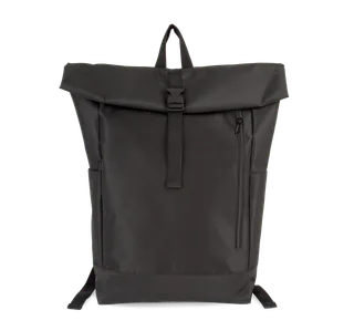 Kimood Casual rugzak Roll-Top in Black, voorkant