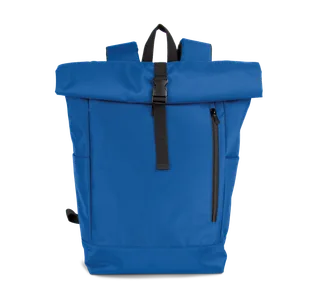 Kimood Casual rugzak Roll-Top in Lapis Blue, voorkant