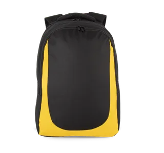Kimood Sport backpack in Black / Yellow, voorkant