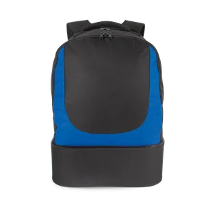 Kimood Sports bag with semirigid bottom in Black / Royal Blue, voorkant