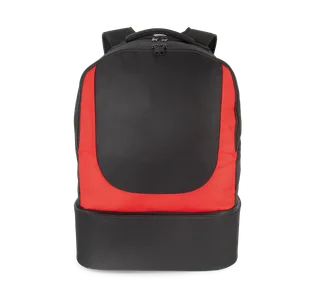 Kimood Sports bag with semirigid bottom in Black / Red, voorkant