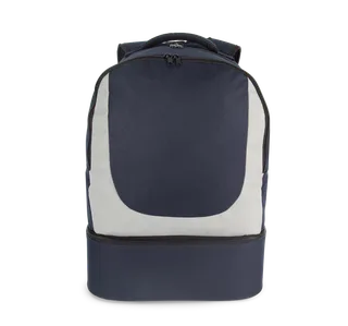 Kimood Sports bag with semirigid bottom in Navy / Light Grey, voorkant
