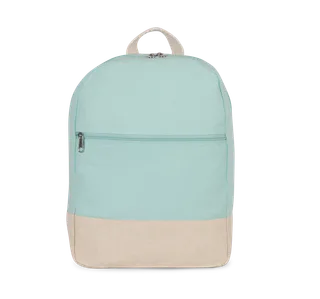 Kimood Essentiële rugzak in katoen in Ice Mint / Natural, voorkant