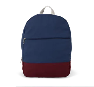 Kimood Essentiële rugzak in katoen in Indigo / Wine, voorkant