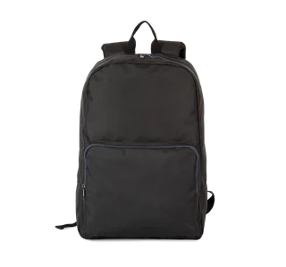 Kimood Backpack with contrasting zip fastenings in Black / Navy, voorkant