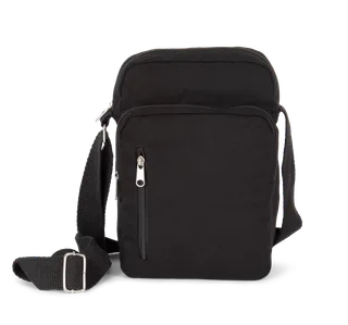 Kimood Katoenen handtas met schouderriem in Black, voorkant