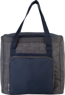 Kimood Cool bag with zipped pocket in Dark Grey Heather / Navy, voorkant