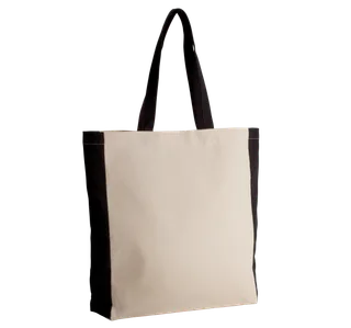 Kimood Tweekleurige shopper in Natural / Black, voorkant