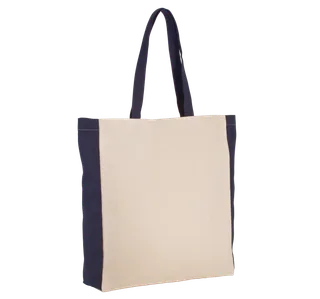 Kimood Tweekleurige shopper in Natural / Navy, voorkant