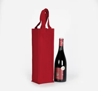 Kimood Flessentas van canvaskatoen in Cherry Red, voorkant