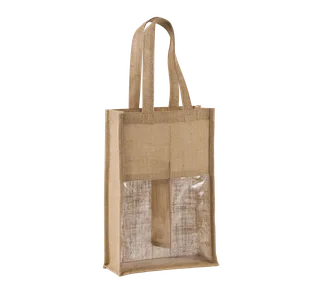 Kimood Flessentas van jute in Natural, voorkant