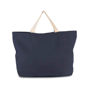 Kimood Grote, rustieke shopper/reistas in Navy, voorkant