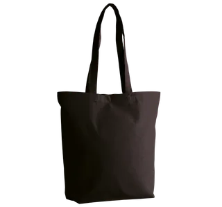 Kimood Organic cotton tote bag in Black, voorkant